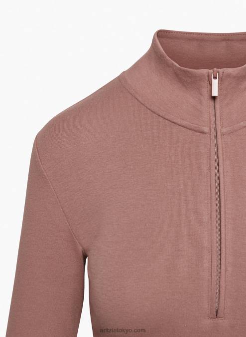 リブ付きハーフジップ ロングスリーブ P2L80957 アリツィア モナーク ジップ ロングスリーブ