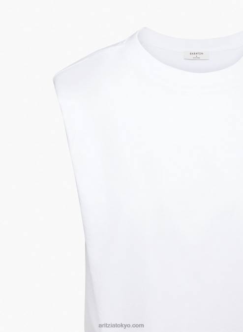 ショルダーパッド付きクルーネックTシャツ P2L801149 アリツィア ショルダーパッド タンク