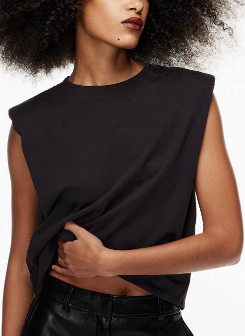 ショルダーパッド付きクルーネックTシャツ P2L801150 Aritzia Shoulder Pad Tank