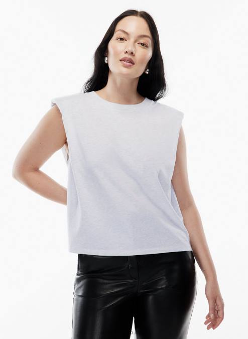 ショルダーパッド付きクルーネックTシャツ P2L801151 Aritzia Shoulder Pad Tank