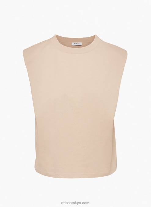 ショルダーパッド付きクルーネックTシャツ P2L801153 アリツィア ショルダーパッド タンク