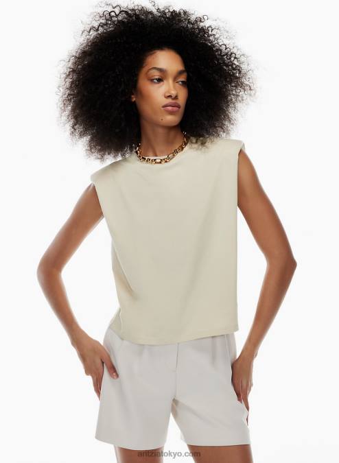 ショルダーパッド付きクルーネックTシャツ P2L801154 Aritzia Shoulder Pad Tank