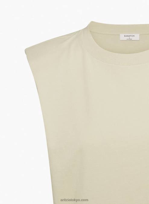 ショルダーパッド付きクルーネックTシャツ P2L801154 Aritzia Shoulder Pad Tank