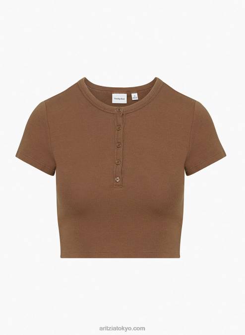 クロップド ワッフルニット Tシャツ P2L801413 アリツィア ベイビー ワッフル クロップド Tシャツ