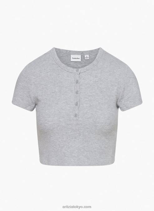 クロップド ワッフルニット Tシャツ P2L801417 アリツィア ベイビー ワッフル クロップド Tシャツ