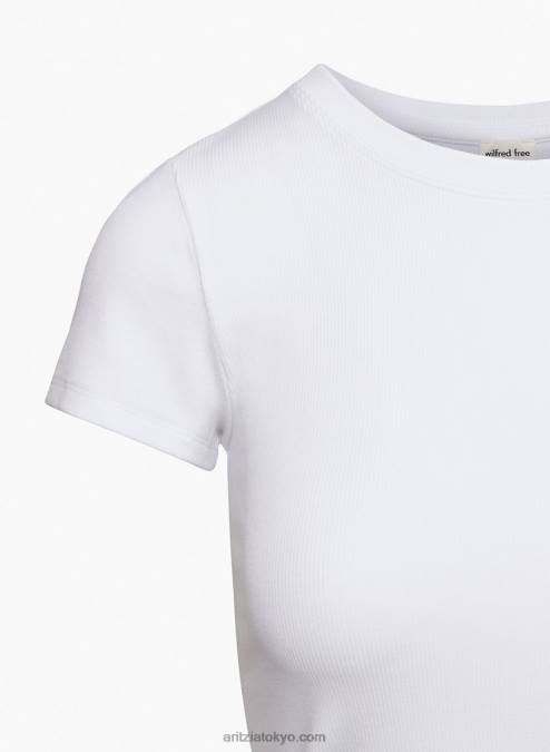 リブクルーネックTシャツ P2L801458 Aritzia Go-To Hip Tシャツ