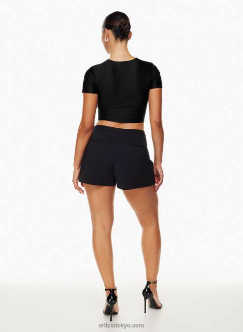 クルーネック ベビー Tシャツ P2L801652 アリツィア サティネット クルー クロップド Tシャツ