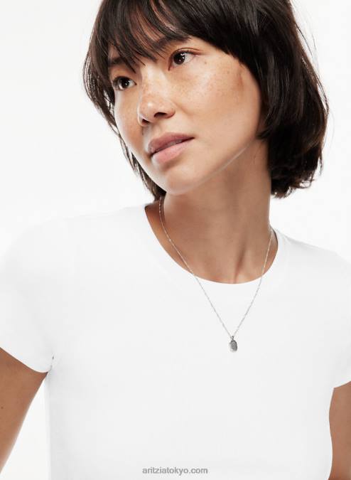 リブクルーネックTシャツ P2L80177 Aritzia Go-To Tシャツ