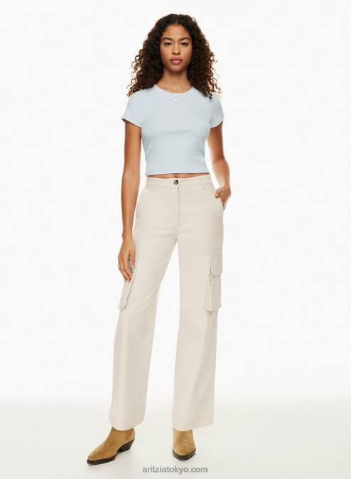 リブクルーネックTシャツ P2L80178 Aritzia Go-To Tシャツ