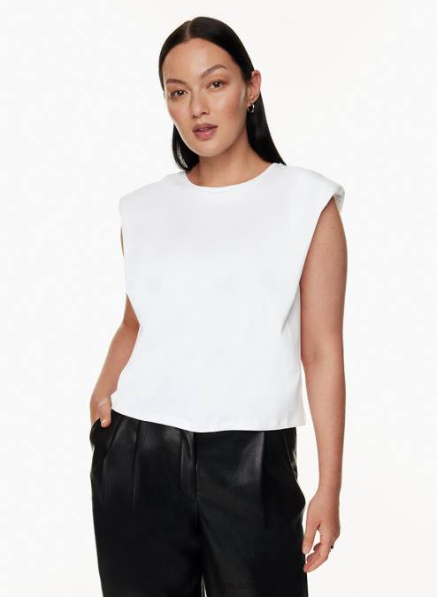 ショルダーパッド付きクルーネックTシャツ P2L801867 アリツィア ショルダーパッドTシャツ