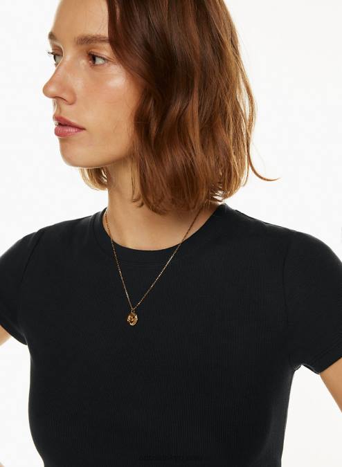 リブクルーネックTシャツ P2L802015 Aritzia Go-To Hip Tシャツ