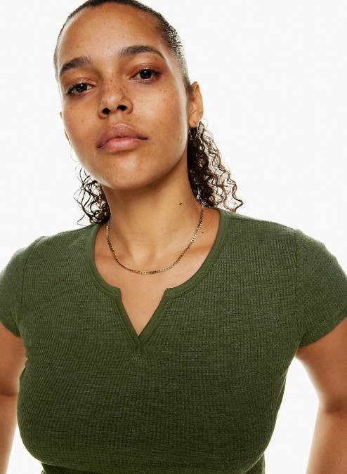 ノッチサーマルTシャツ P2L802072 アリツィア ワッフルノッチTシャツ