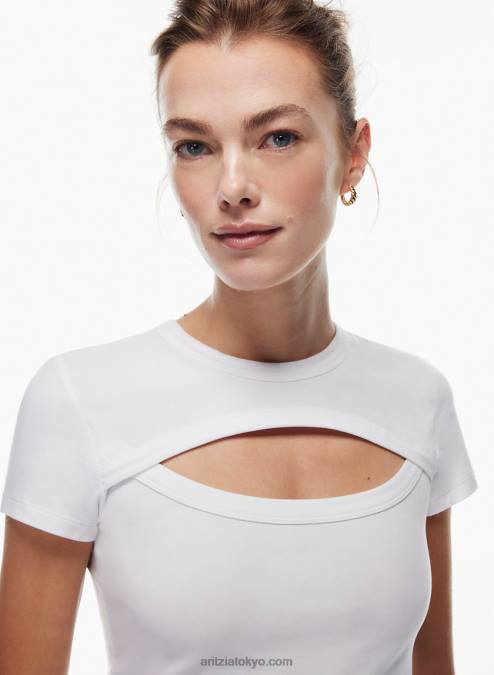 カットアウト クルーネック Tシャツ P2L802301 アリツィア チル コスタ Tシャツ