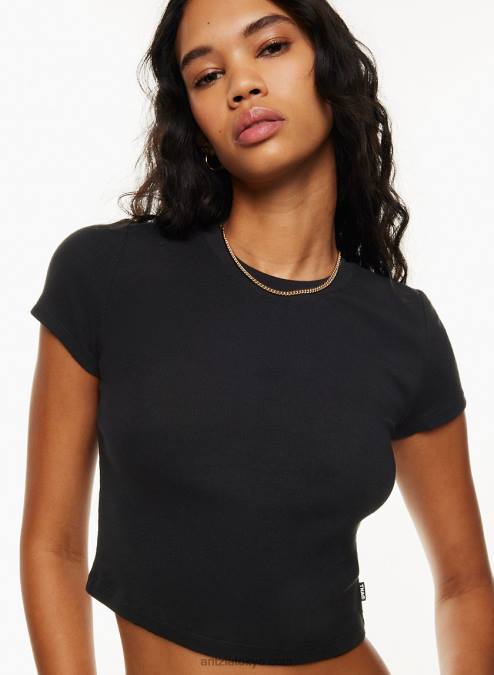 リブクルーネックTシャツ P2L80260 アリツィア リブウエストTシャツ