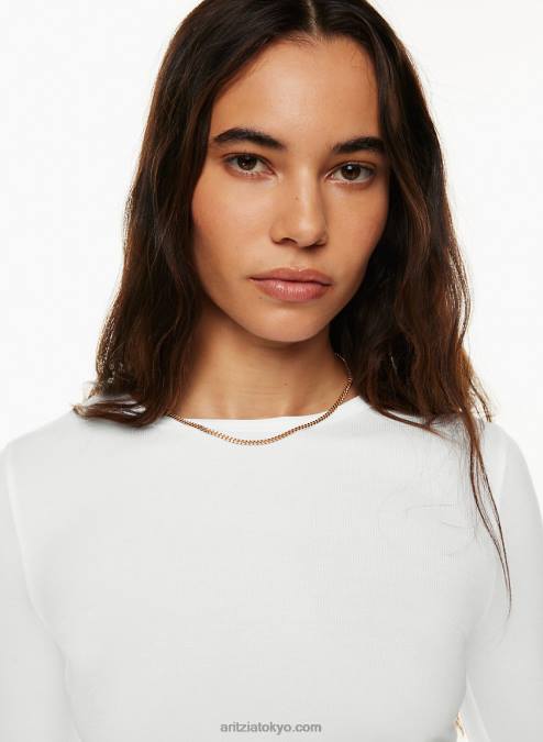 リブTシャツ 七分袖 P2L8035 Aritzia Bliss 七分袖Tシャツ