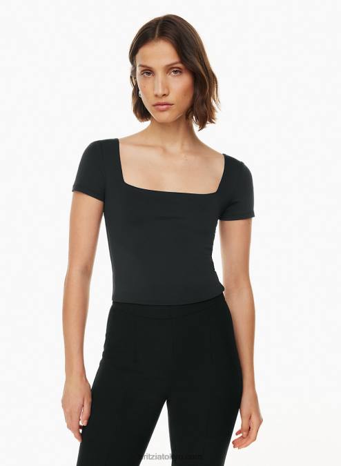 クロップド スクエアネック Tシャツ P2L80374 Aritzia Contour Squareneck Shortsleeve T-Shirt