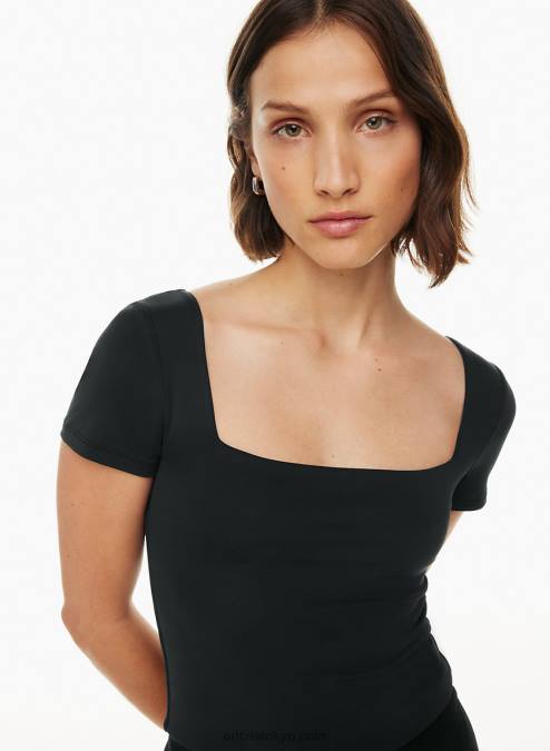クロップド スクエアネック Tシャツ P2L80374 Aritzia Contour Squareneck Shortsleeve T-Shirt