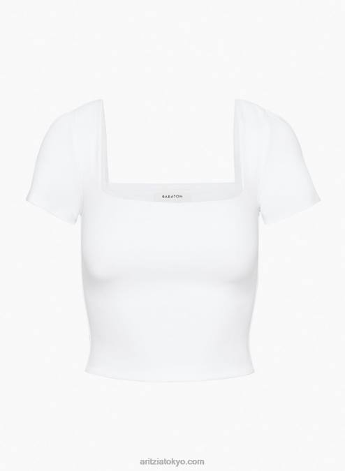 クロップド スクエアネック Tシャツ P2L80376 Aritzia Contour Squareneck Shortsleeve T-Shirt