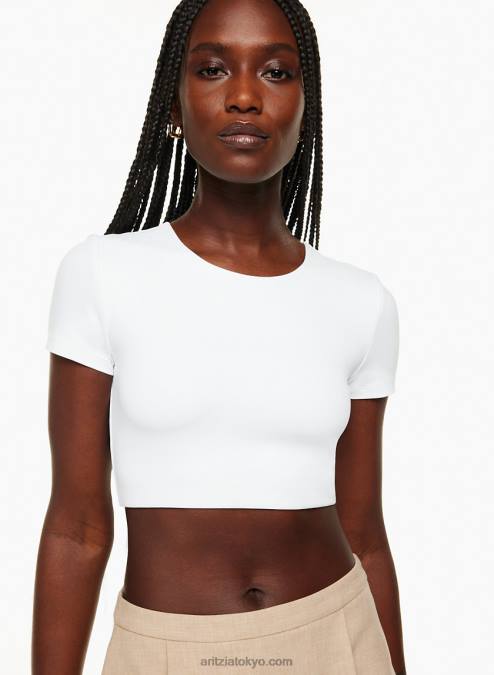 クロップド クルーネック Tシャツ P2L80780 Aritzia Contour Crew Ribcage Tシャツ