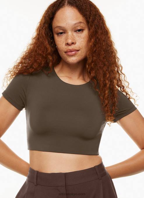 クロップド クルーネック Tシャツ P2L80785 Aritzia Contour Crew Ribcage Tシャツ