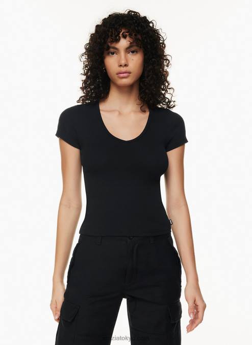 リブVネックTシャツ P2L80158 アリツィア ハビットTシャツ