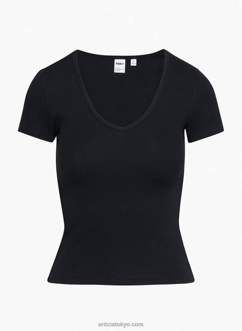 リブVネックTシャツ P2L80158 アリツィア ハビットTシャツ