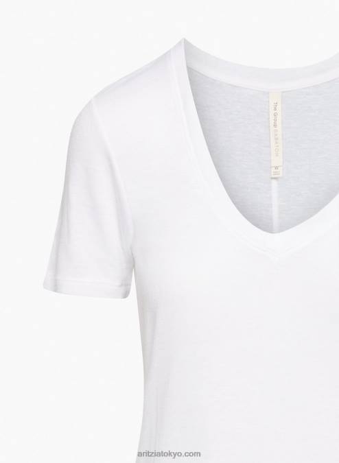 リネンVネックTシャツ P2L801669 アリツィア ファンデーション VネックTシャツ