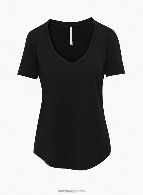 VネックピマコットンTシャツ P2L801967 アリツィアファンデーション VネックTシャツ