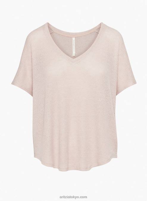 ワッフルニットVネックTシャツ P2L802247 アリツィア トーラス Tシャツ