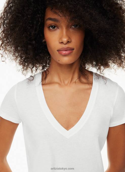 クラシックVネックTシャツ P2L802354 アリツィア アウトラインTシャツ