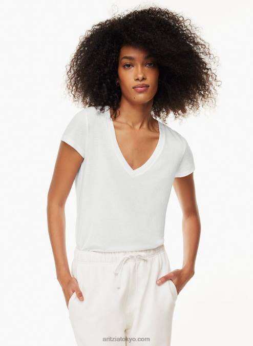 クラシックVネックTシャツ P2L802354 アリツィア アウトラインTシャツ