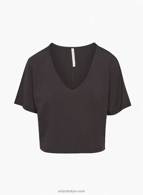 VネックピマコットンTシャツ P2L802416 アリツィアファンデーション VネッククロップドTシャツ