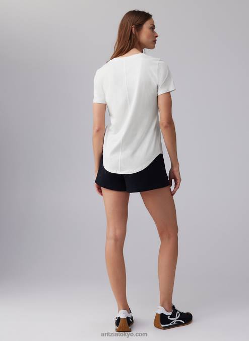 ピマコットン Vネック Tシャツ P2L80736 アリツィア ファンデーション Vネック Tシャツ