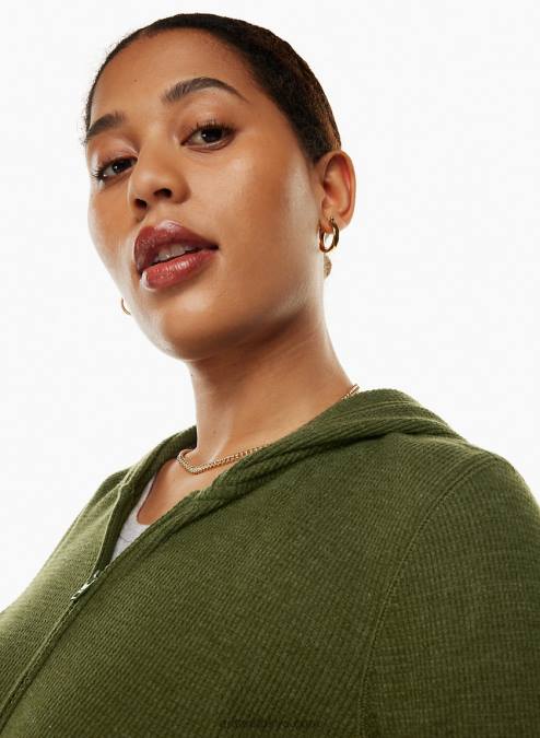 Zip-Up Thermal Hoodie P2L801160 Aritzia Waffle Zip Hip Hoodie