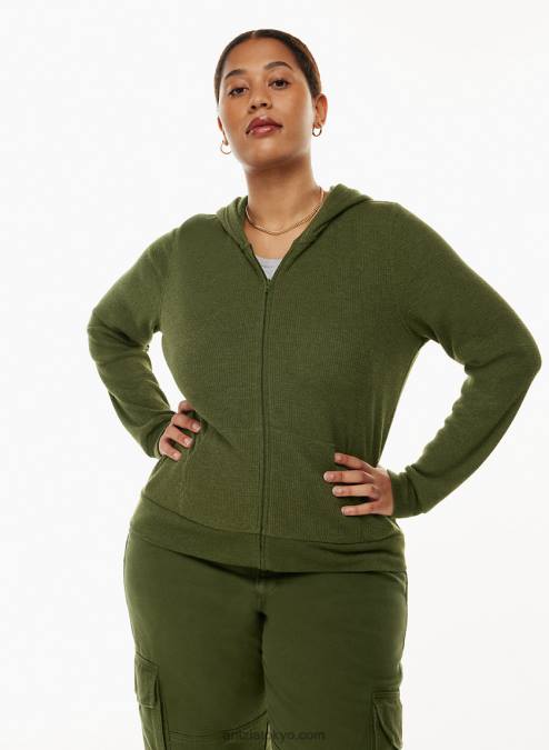 Zip-Up Thermal Hoodie P2L801160 Aritzia Waffle Zip Hip Hoodie