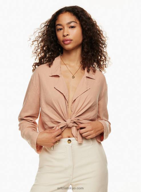 Tie-Front Linen Blouse P2L804403 アリツィア アペリティフ リネン トップ