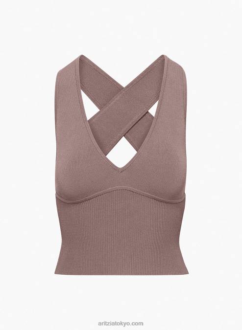 リブVネックタンクトップ P2L801370 Aritzia Lincoln Sculpt Knit Tank
