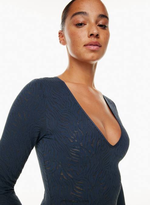 長袖 V ネック レース ボディスーツ P2L801755 Aritzia シェイプレース V ネック ロングスリーブ ボディスーツ