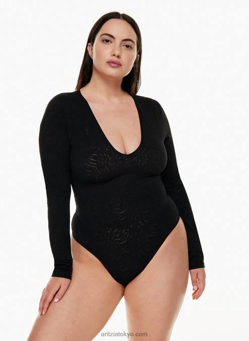 長袖 V ネック レース ボディスーツ P2L801756 Aritzia シェイプレース V ネック ロングスリーブ ボディスーツ