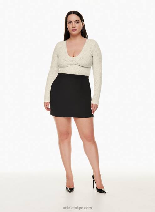 長袖 V ネック レース ボディスーツ P2L801757 Aritzia シェイプレース V ネック ロングスリーブ ボディスーツ