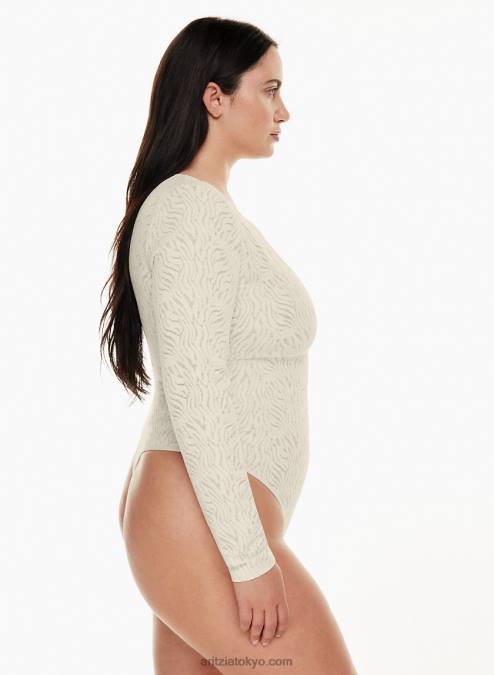 長袖 V ネック レース ボディスーツ P2L801757 Aritzia シェイプレース V ネック ロングスリーブ ボディスーツ