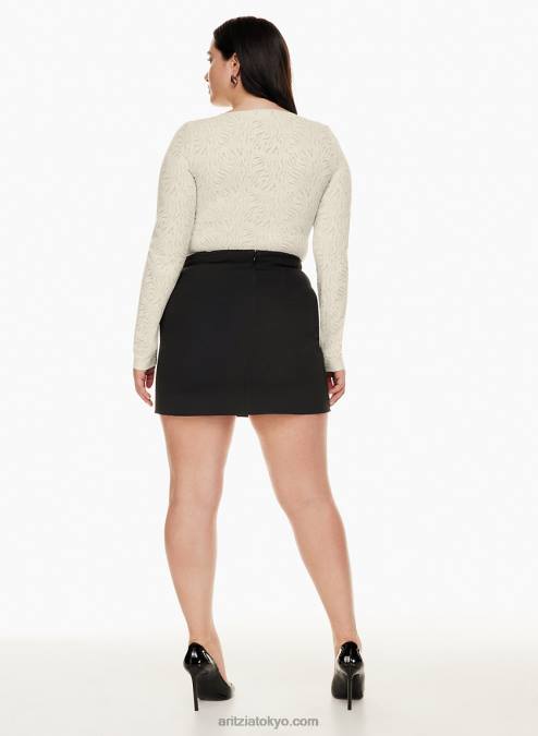 長袖 V ネック レース ボディスーツ P2L801757 Aritzia シェイプレース V ネック ロングスリーブ ボディスーツ
