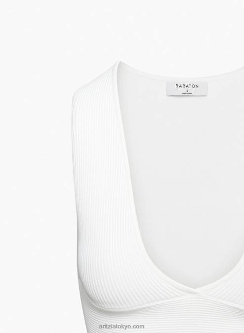 クロップドニットVネックタンクトップ P2L80282 Aritzia Sculpt Knit Deep V Tank