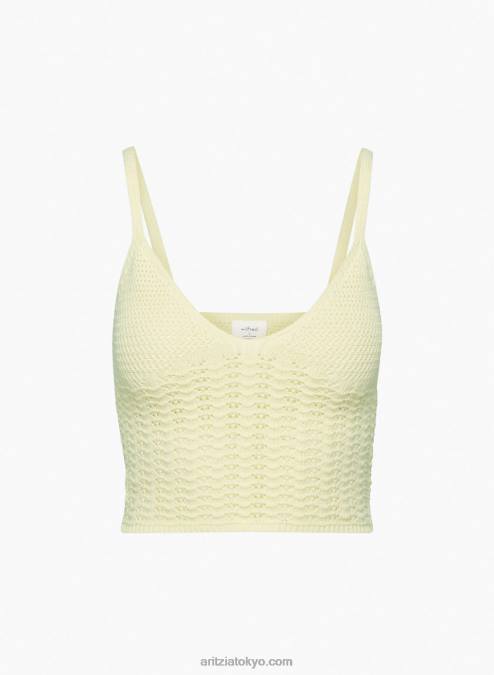 Vネックかぎ針編みセータータンク P2L803080 Aritzia Evie トップス