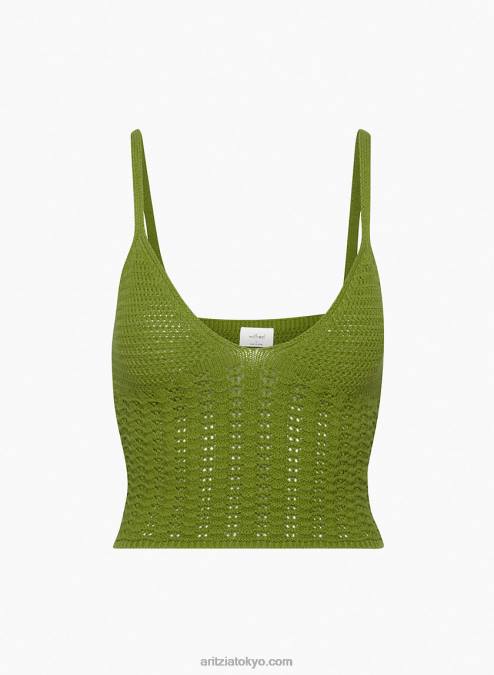 Vネックかぎ針編みセータータンク P2L803082 Aritzia Evie トップス