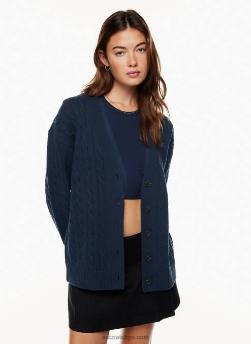 Vネック ケーブルニット カーディガン P2L803495 Aritzia Lamora カーディガン
