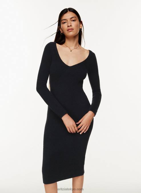 Vネックシェニールミディワンピース P2L806425 Aritzia Hush Knit Vネックワンピース