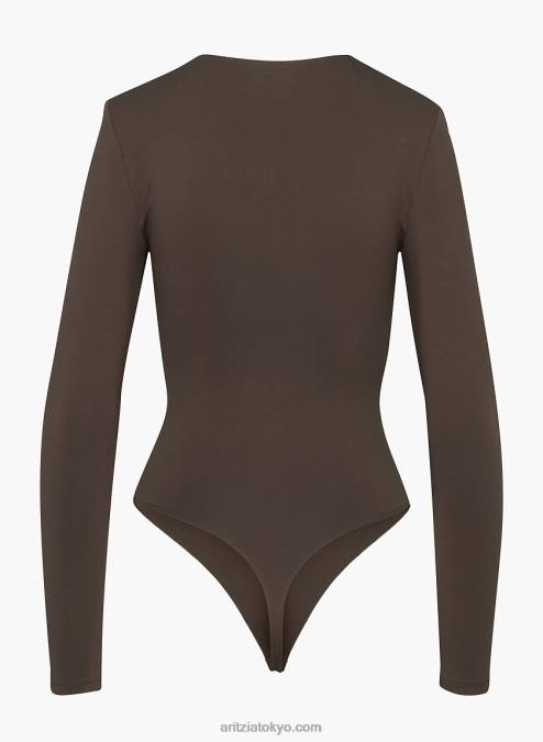 ショルダーパッド付きVネックボディスーツ P2L80961 Aritzia Contour Shoulder Pad Vネックボディスーツ